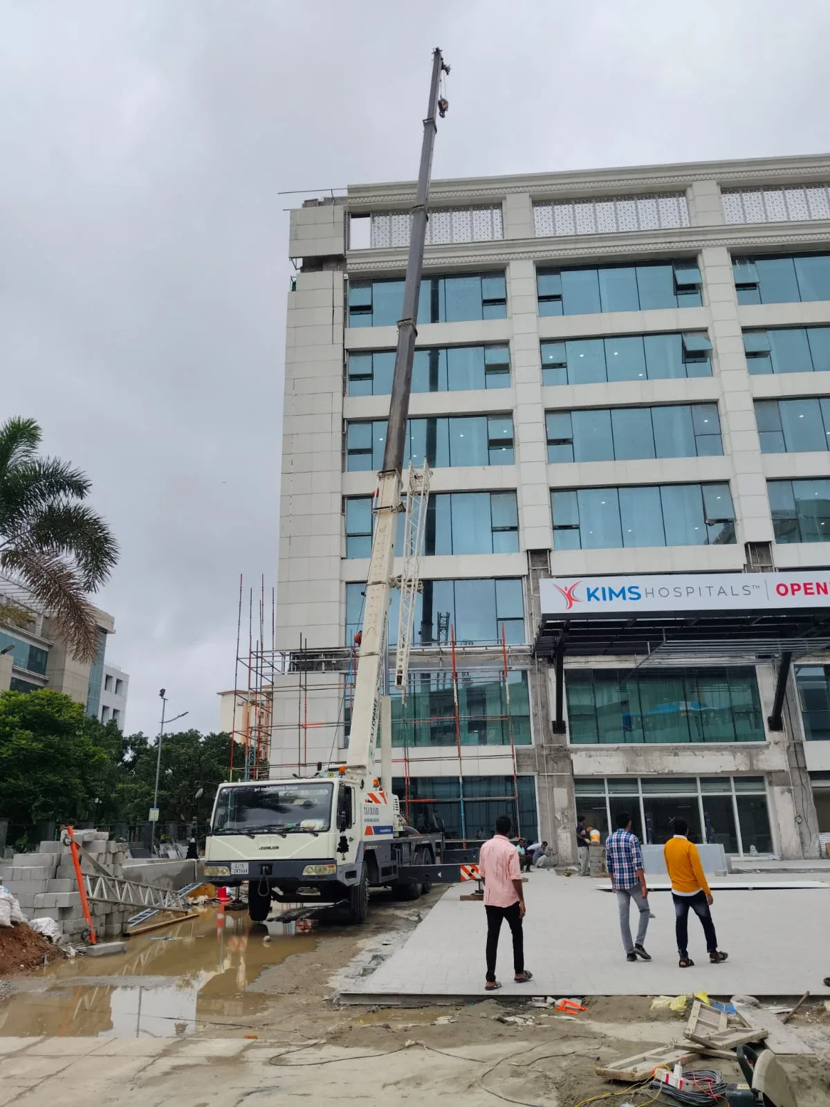 Crane at a building site